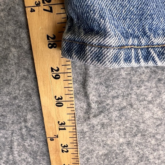 VTG Wrangler Jeans Mens 38x30 USA Blue Straight Denim Cowboy Western Y2K READ‎ - Picture 7 of 11